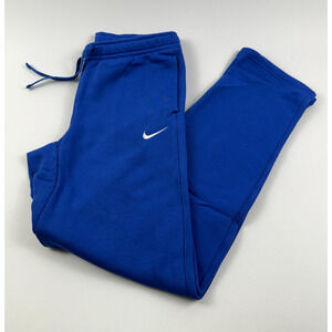 Nike Men Drawstring Training Blue Sweatpants w/Pocket & Logo Size S